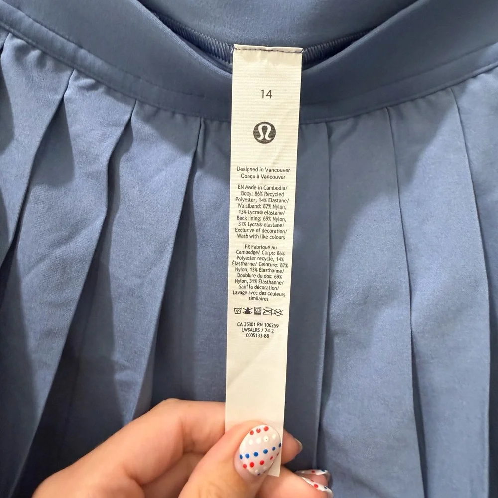 lululemon athletica Pleated Skirt in Slate Blue